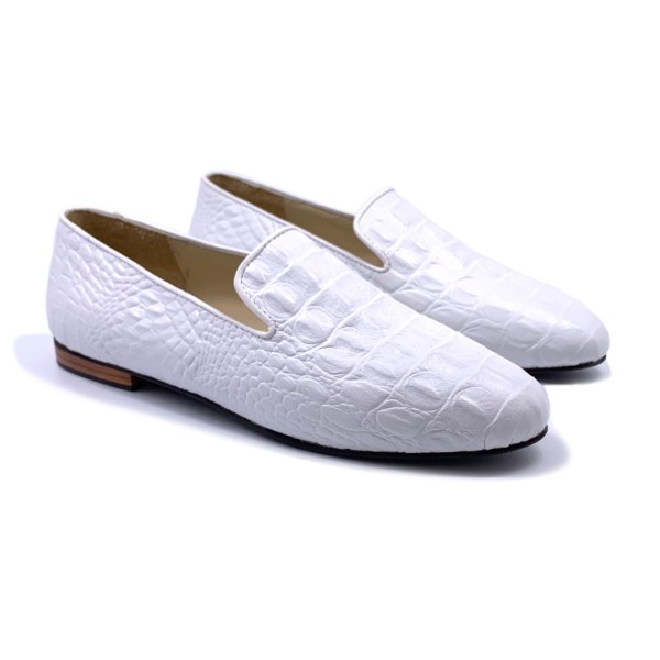 Picture of Miss Loafers, White Crocodile